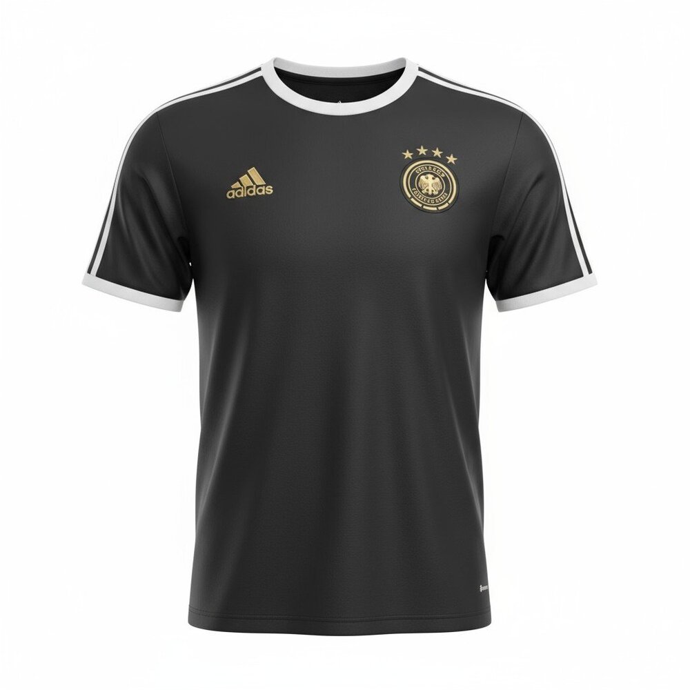 Adidas Men’s Black Soccer T-Shirt for “Deutscher Fussball-Bund” Size XL